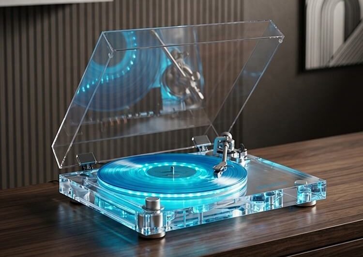 Transparent Acrylic Bluetooth Turntable
